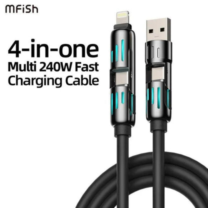 4-in-1 Multi USB Charging Cable كابل شحن USB متعدد 4 في 1
