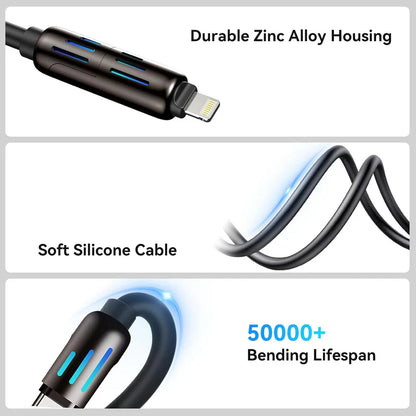 4-in-1 Multi USB Charging Cable كابل شحن USB متعدد 4 في 1
